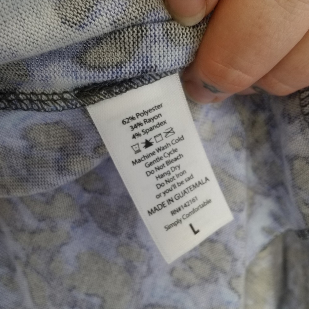 nwt LULAROE Shirley Duster Rare Blue Snow Leopard - Picture 7 of 7